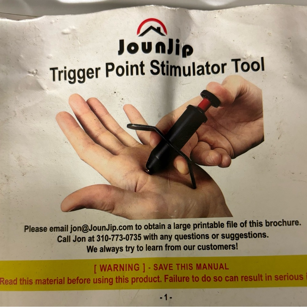 Trigger Point Stimulator Tool - Electric Current Sensation,No Needles No Battery